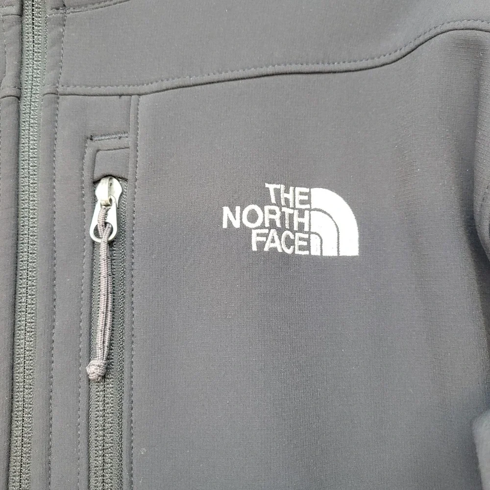 The North Face Apex Bionic Jacket Mens M Black Softshell Windproof Fleece Lined